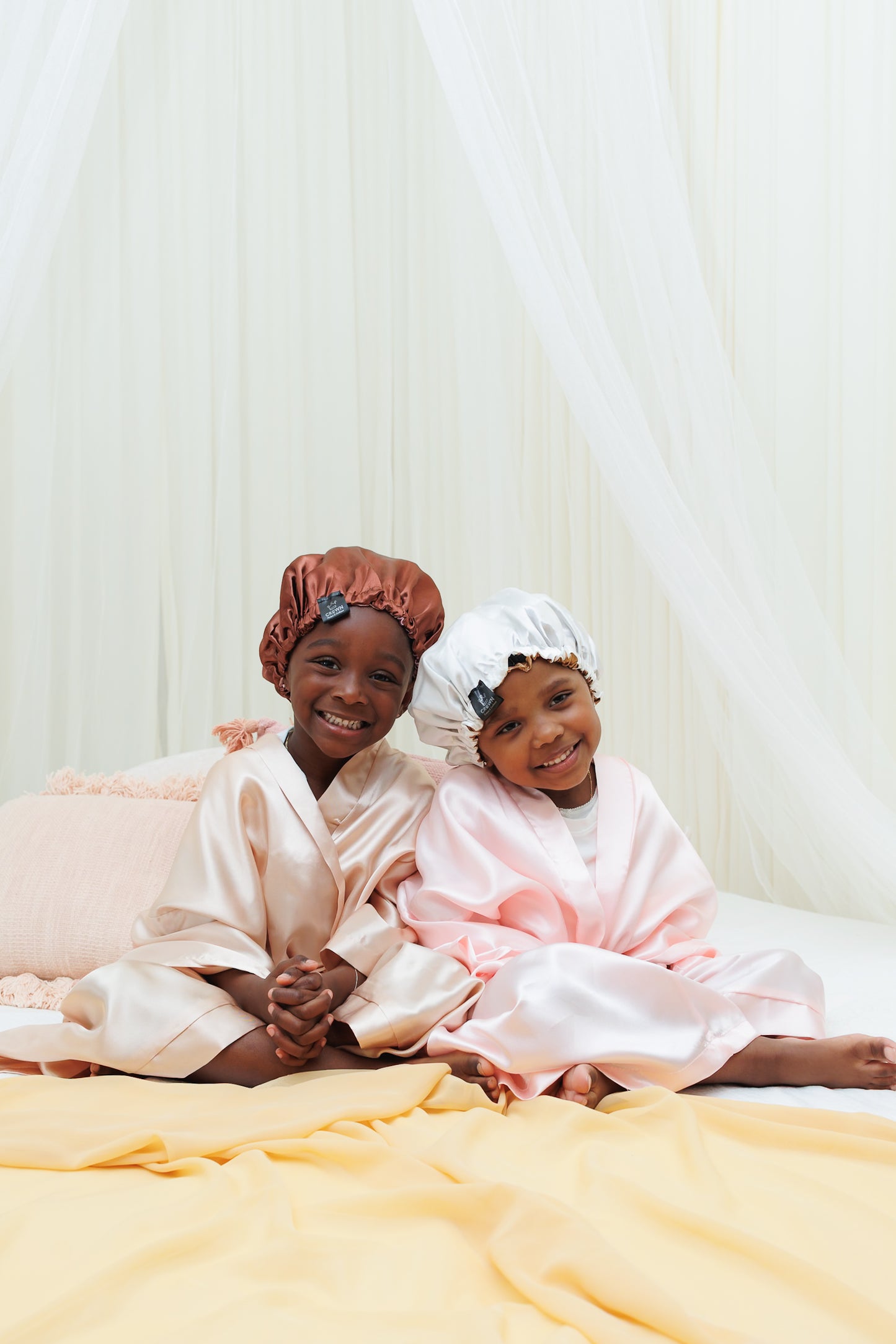 Child Satin Bonnet – Adjustable, Gentle, and Stay-On Fit for Kids